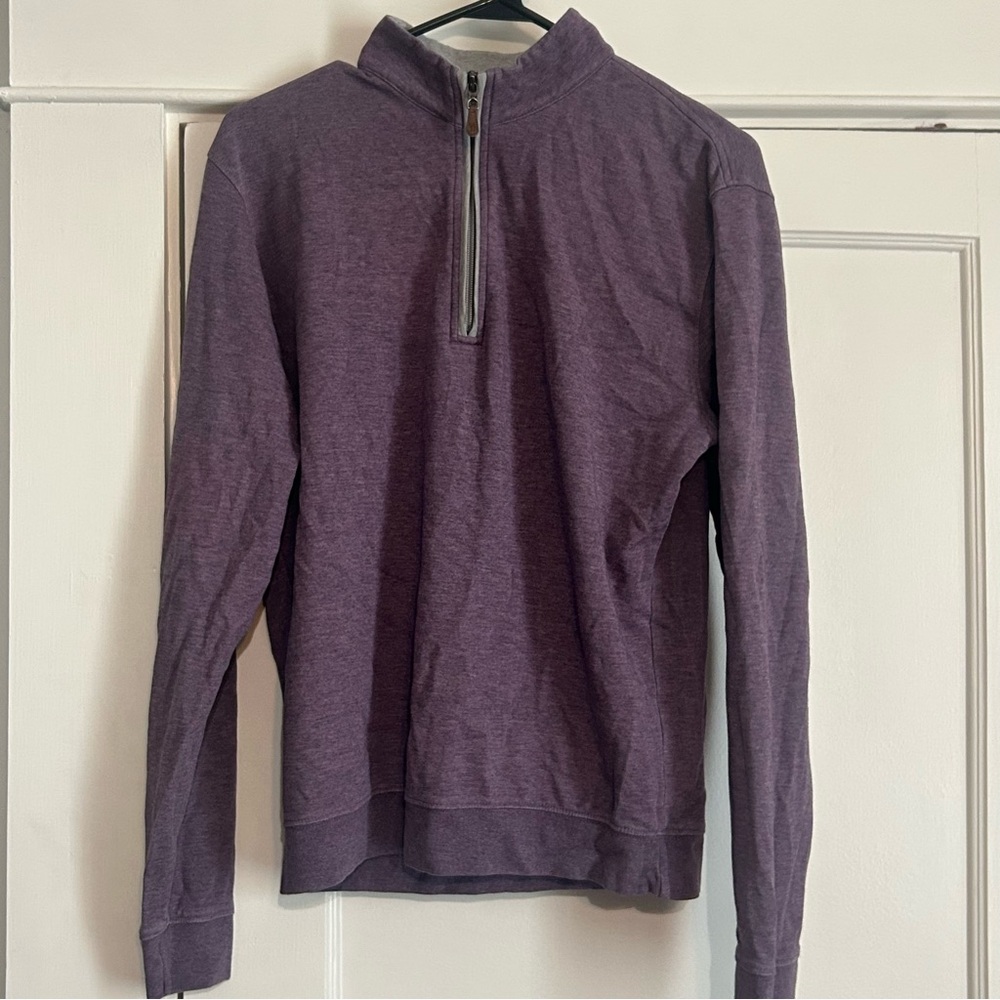 Johnnie-O Men’s Sully Performance Quarter Zip Pullover Sweater Small Potion Golf